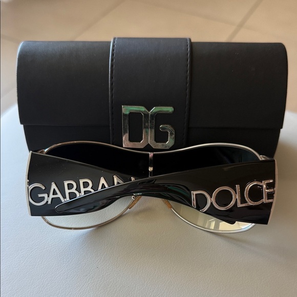 Dolce & Gabbana Black and Silver Sunglasses - Picture 5 of 5